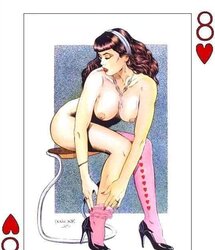 Erotic Playing Cards six - Betty Page for