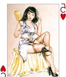 Erotic Playing Cards six - Betty Page for