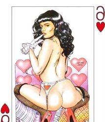 Erotic Playing Cards six - Betty Page for