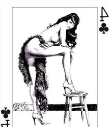 Erotic Playing Cards six - Betty Page for