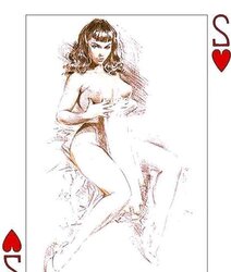 Erotic Playing Cards six - Betty Page for