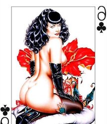 Erotic Playing Cards six - Betty Page for
