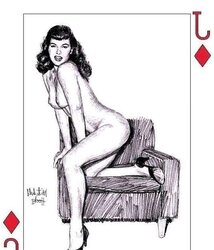 Erotic Playing Cards six - Betty Page for