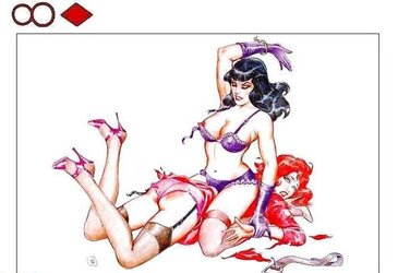 Erotic Playing Cards six - Betty Page for
