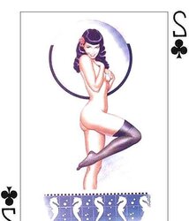 Erotic Playing Cards six - Betty Page for