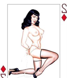 Erotic Playing Cards six - Betty Page for
