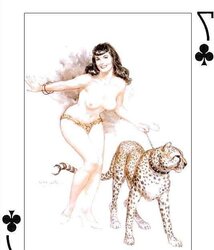 Erotic Playing Cards six - Betty Page for