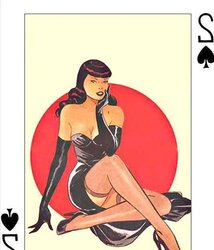 Erotic Playing Cards six - Betty Page for