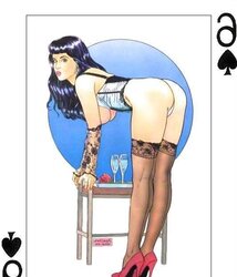 Erotic Playing Cards six - Betty Page for