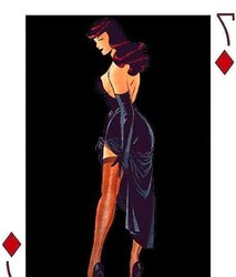 Erotic Playing Cards six - Betty Page for
