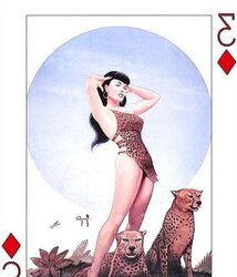 Erotic Playing Cards six - Betty Page for