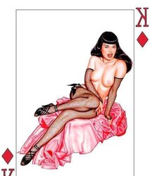 Erotic Playing Cards six - Betty Page for