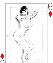 Erotic Playing Cards six - Betty Page for