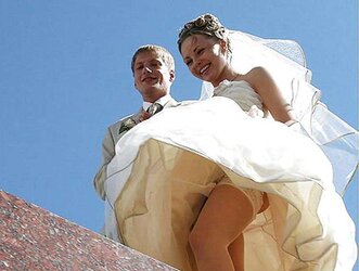 Wedding upskirts