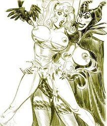 Erotic Cartoons trio - Snow White Photos