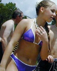 Teenager camel toe