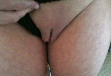 Pullin my thongs via to showcase my shaven beaver