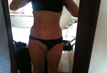 Pullin my thongs via to showcase my shaven beaver
