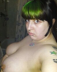 Immense Green Hair Punk Super-Bitch