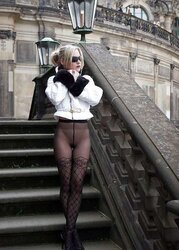 High high-heeled slippers mixt, bum, pantihouse