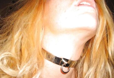 Katie in her dog collar