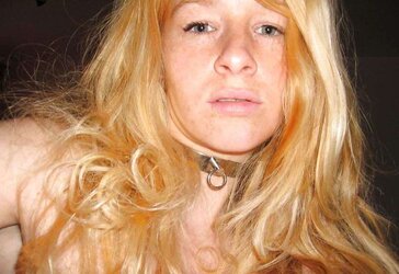 Katie in her dog collar