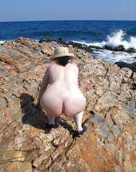 Mischievous mummy reveal her assets outside fake penis