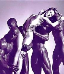 Artistic rub of BIG BLACK COCK.