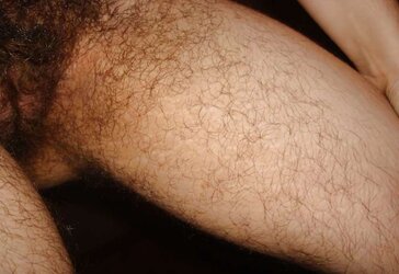 She enjoys to display her fur covered muff and rectum