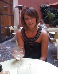 Doll at a french brasserie
