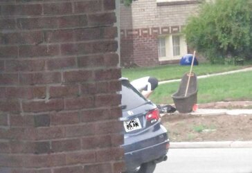 Neighbors displaying off, doing yardwork in skirts (original)