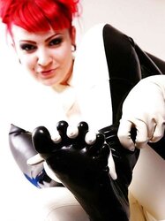 Spandex sole fetish