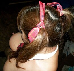 Teenager ponytails FLESHY