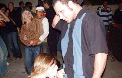 Women checking strangers hard-ons