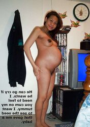 Pregnant Asian Captions