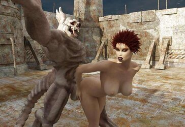 3D monster and Futanari
