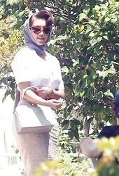 Kim Kardashian on set of a perfume commercial in Pasadena