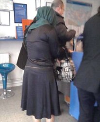 Hijab bum voyeur