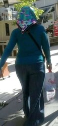 Hijab bum voyeur