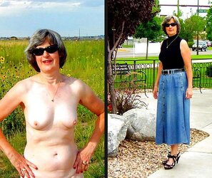 Clad Unclothed! Granny mature!