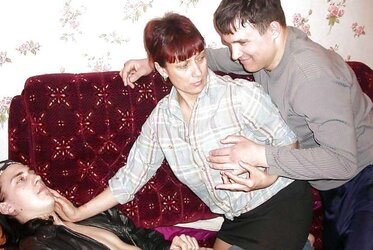 Russian mom Amalia with son and his mate