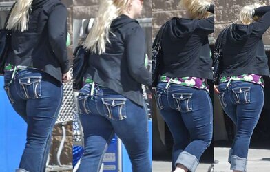 Chubby Women in Public - Collages