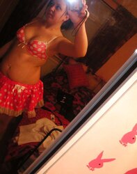 Teenager posing on the mirror