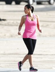 Kim Kardashian Skechers Commercial Set in Santa Monica