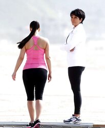 Kim Kardashian Skechers Commercial Set in Santa Monica