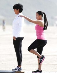 Kim Kardashian Skechers Commercial Set in Santa Monica