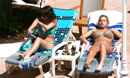 Gemma Atkinson and Roxanne Pallett Swimsuit Candids