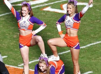 College Cheerleaders make my Prick Firm