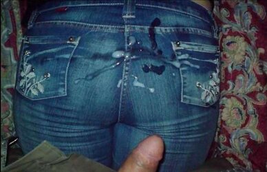 Nymph cabooses in Denim - some coverd in jism