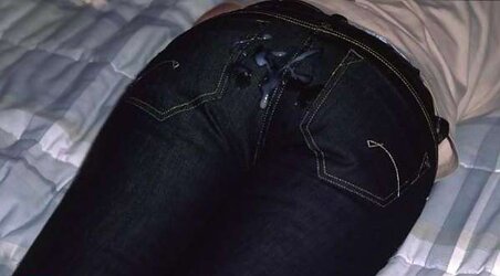 Nymph cabooses in Denim - some coverd in jism